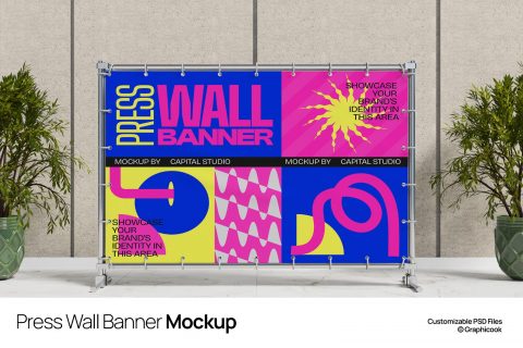 Press Wall Banner Mockup