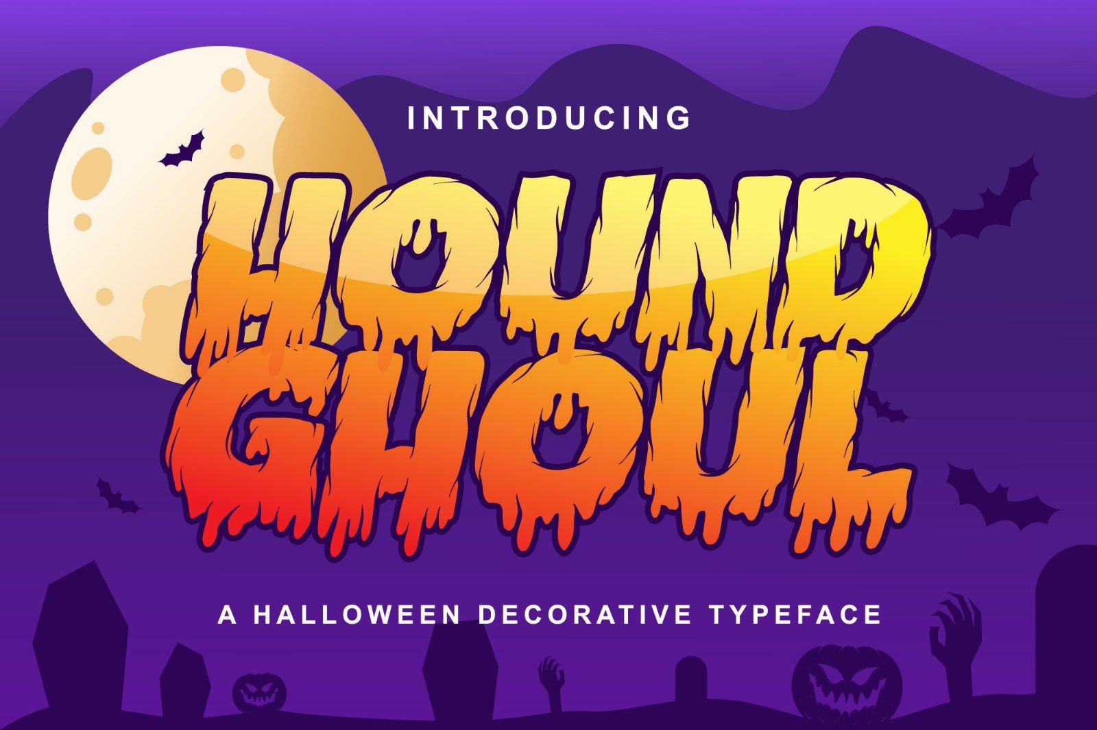 Hound Ghoul - Display Halloween Font