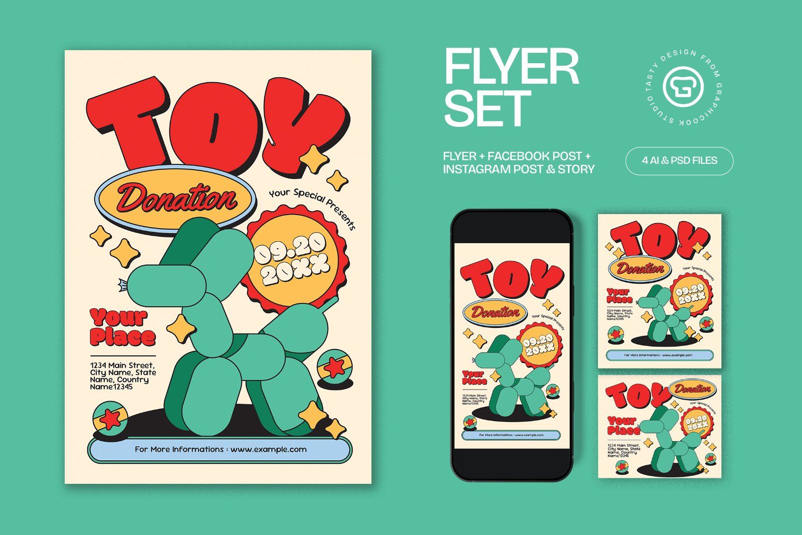 Toy Donation Flyer Set