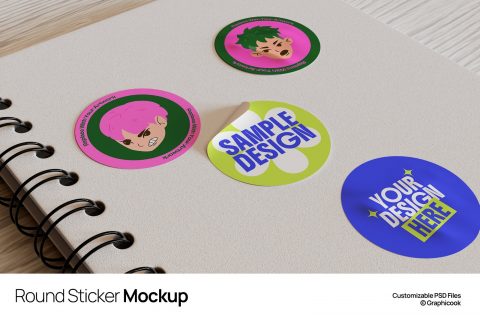 Sticker Book Mockup