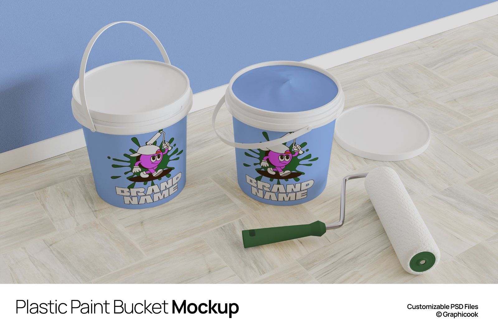 Plastic Bucket Mockup