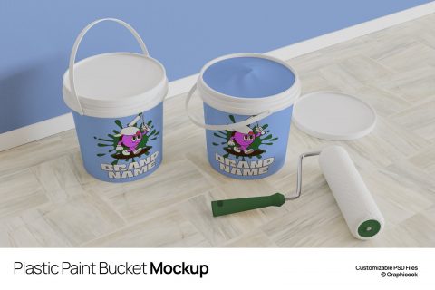 Plastic Bucket Mockup