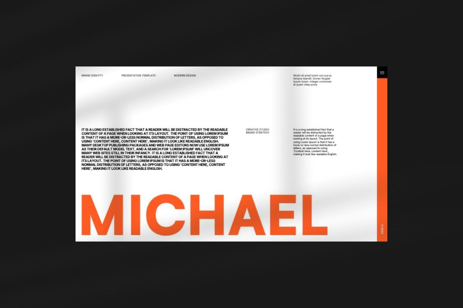 Michael - Brand Portfolio PowerPoint Template