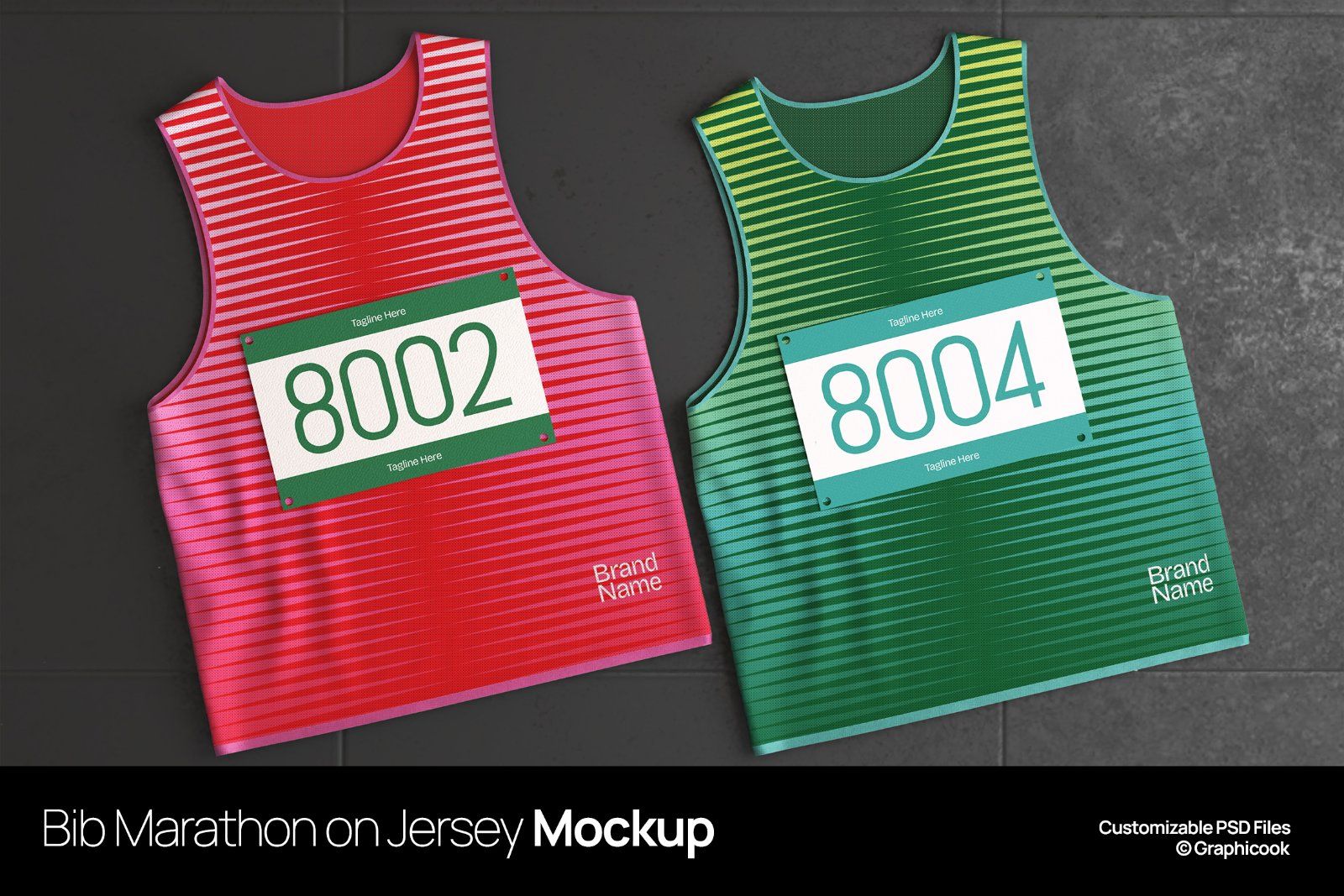 Bib Marathon On Jersey Mockup