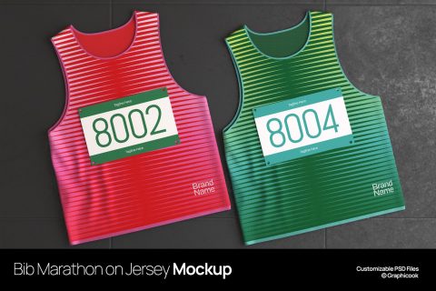 Bib Marathon On Jersey Mockup