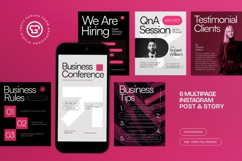 Black Utilitarian Instagram Set Business