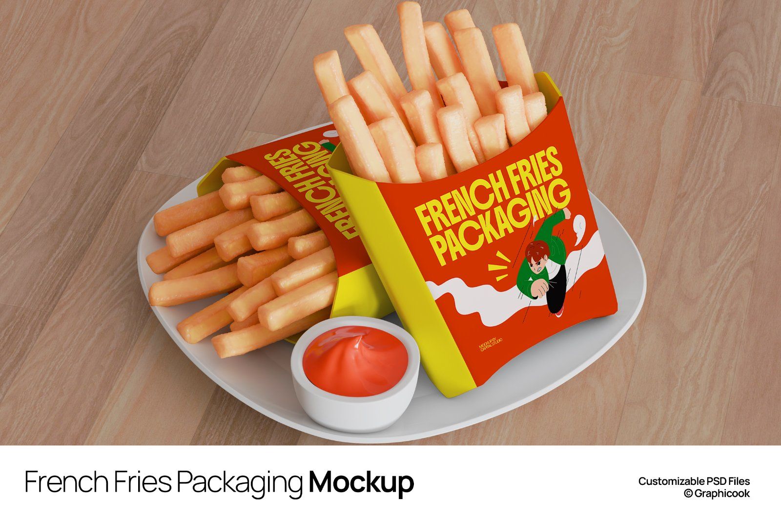French Fries Packaging Mockup