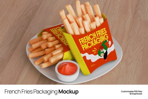 French Fries Packaging Mockup