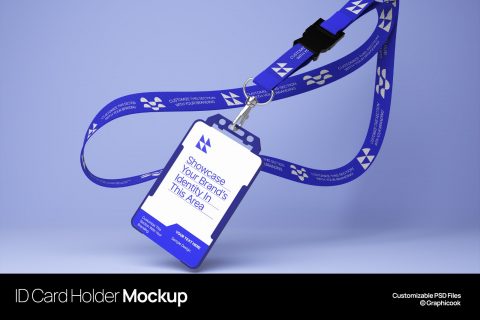 ID Card Holder Mockup