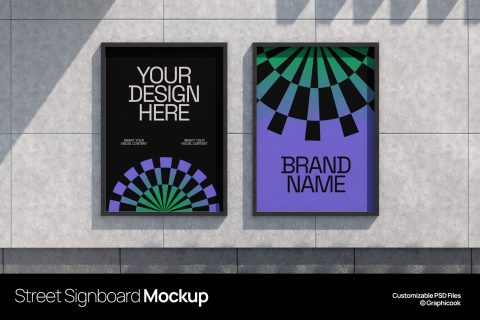 Street Signboard Mockup