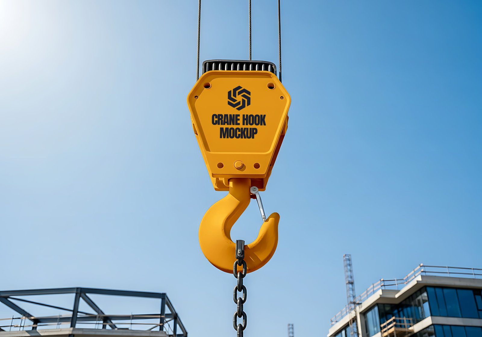 Premium Yellow Construction Site Mockup