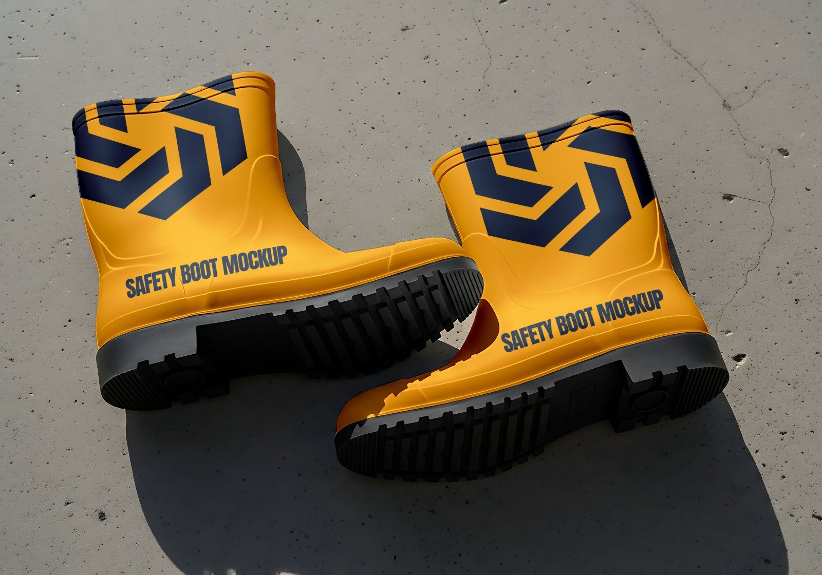 Premium Yellow Construction Site Mockup