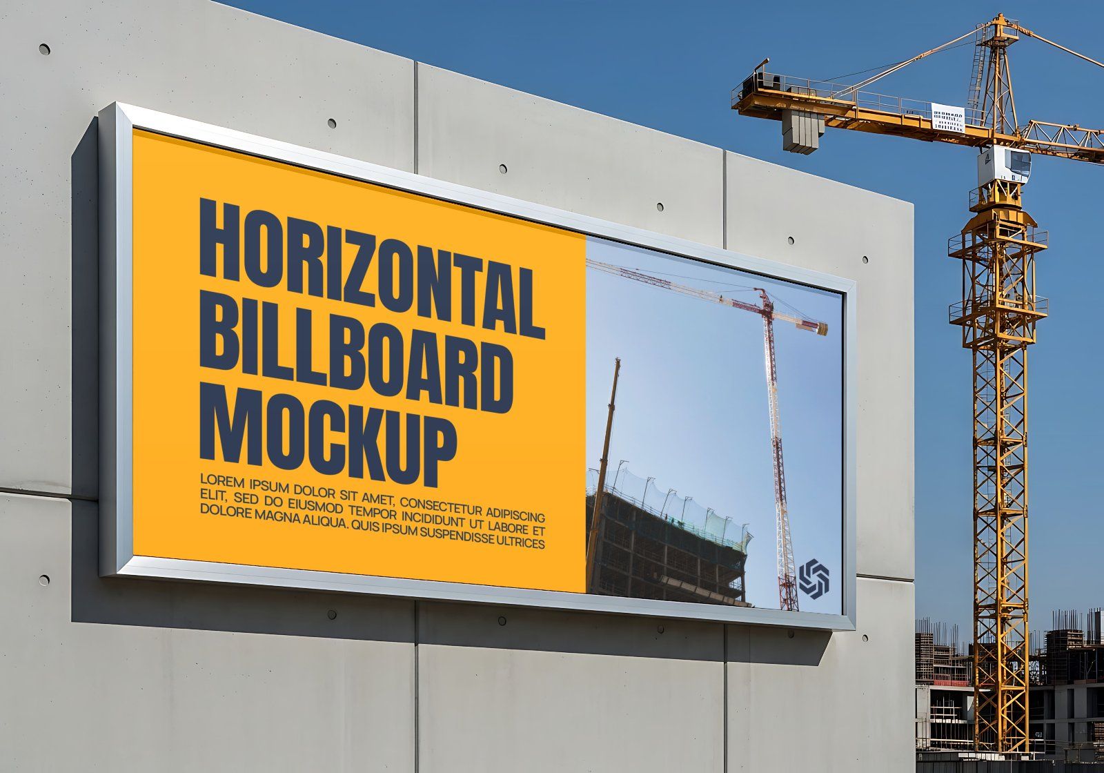 Premium Yellow Construction Site Mockup