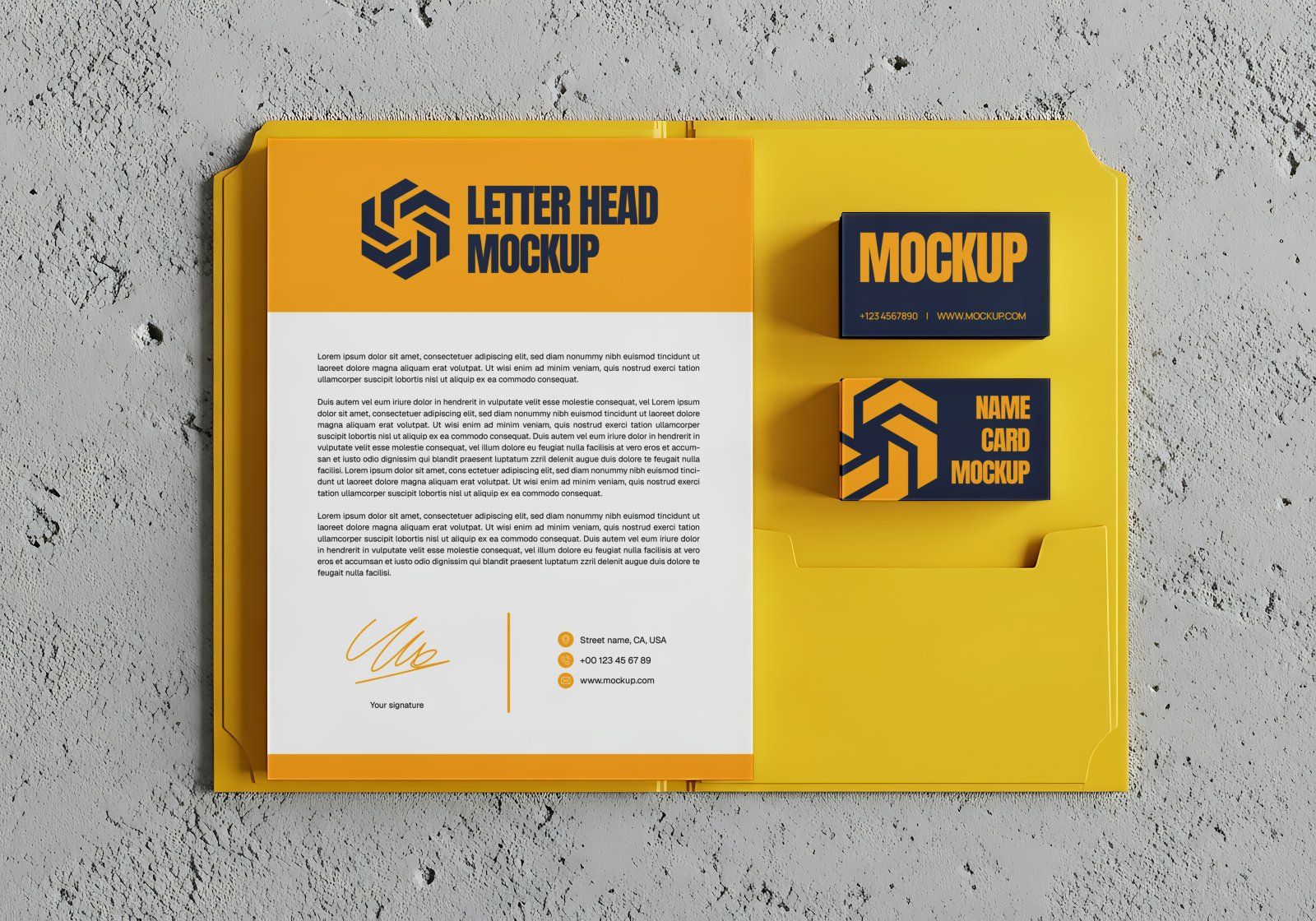 Premium Yellow Construction Site Mockup