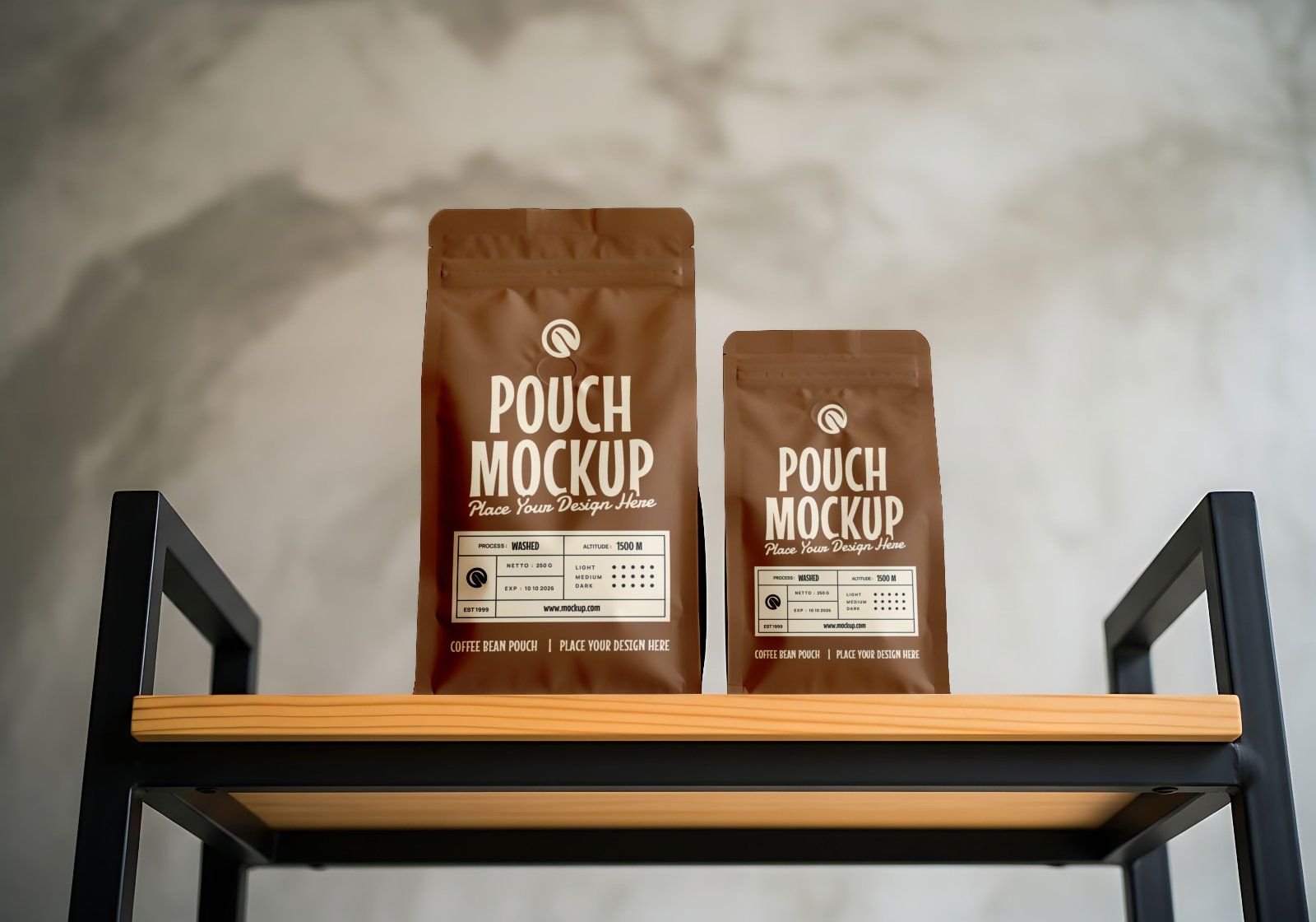 Premium Branding Cozy Black Coffee Shop Mockup
