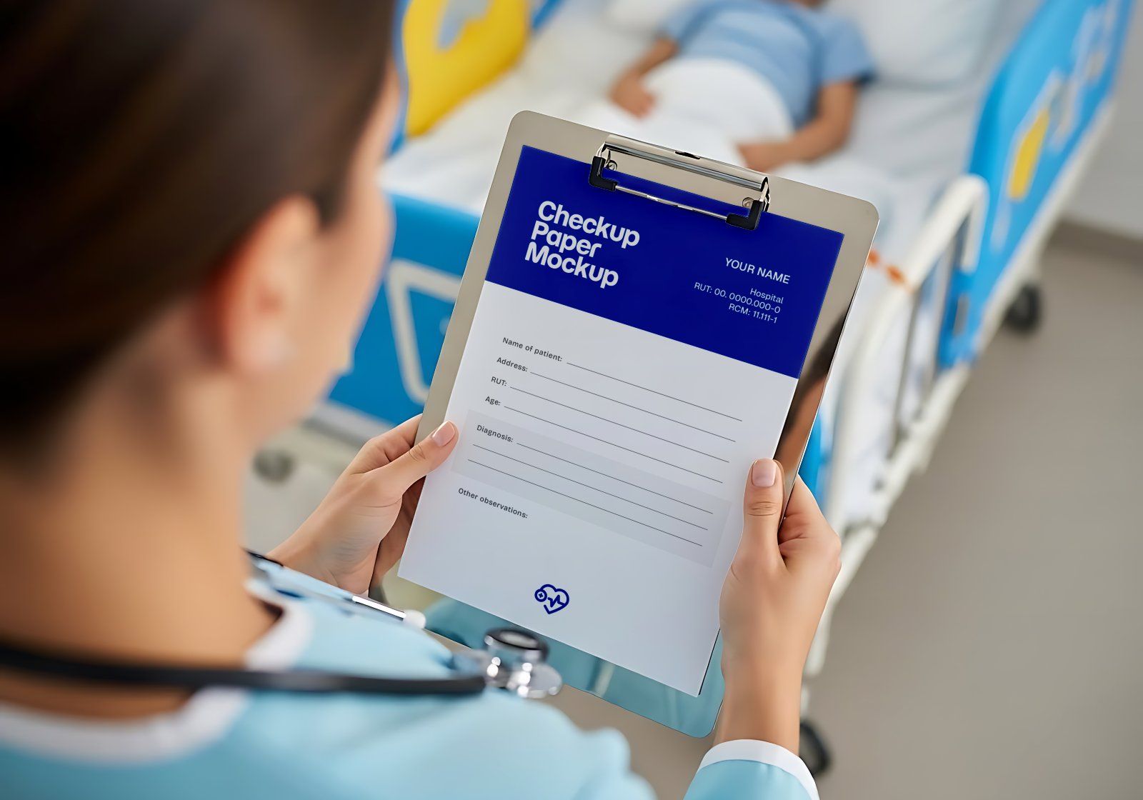 Hospital Mockup Bundle Vol.2 – Medical Branding PSD Pack (Ambulance, Nurse Uniform, Medicine Bottle,