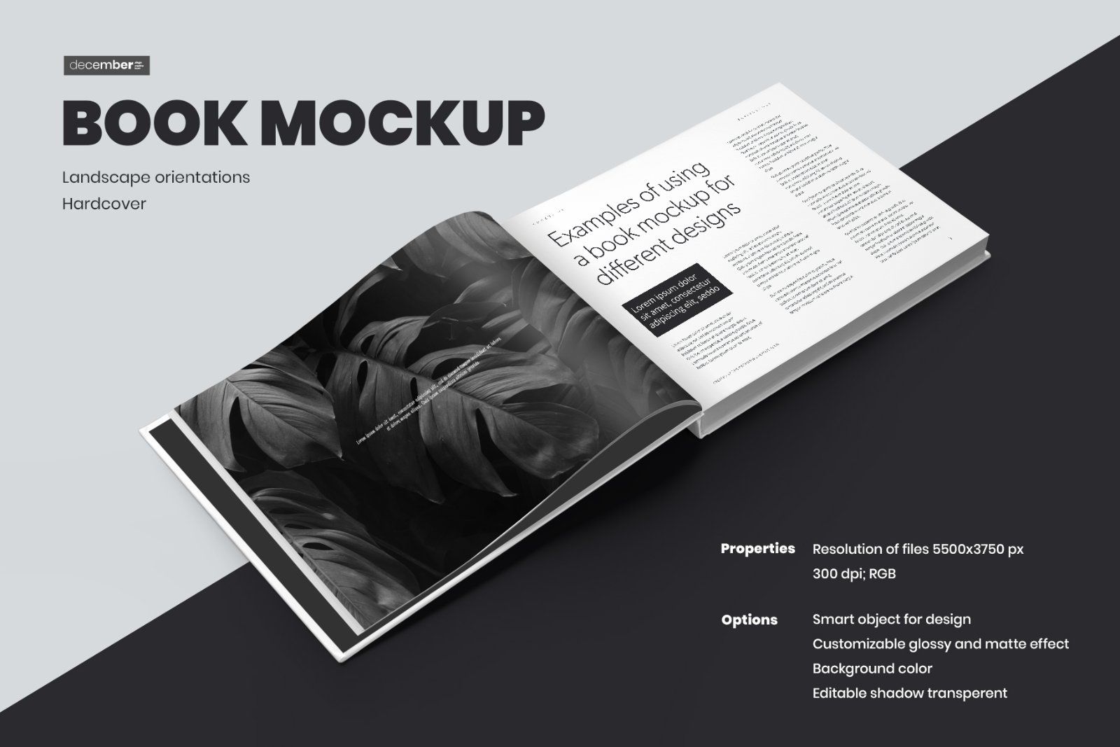 8 Book Mockups Hard Cover Landscape Oriantation.