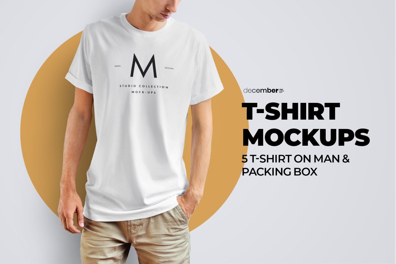5 Mockups Long T-Shirts + 2 Mockups Packing Boxes