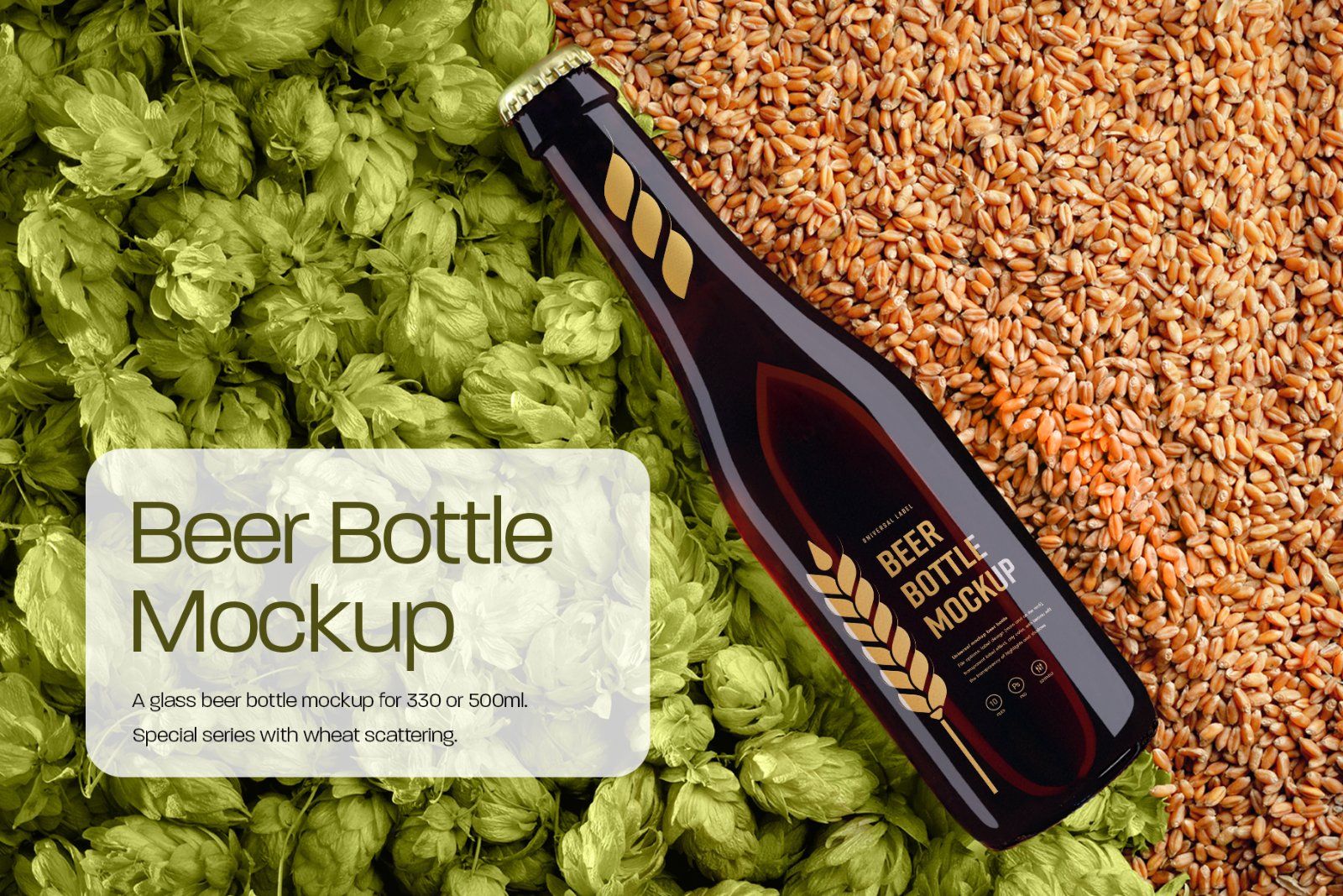 10 Mockup of a Glass Beer Bottle