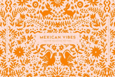 Mexican Vibes Seamless Pattern