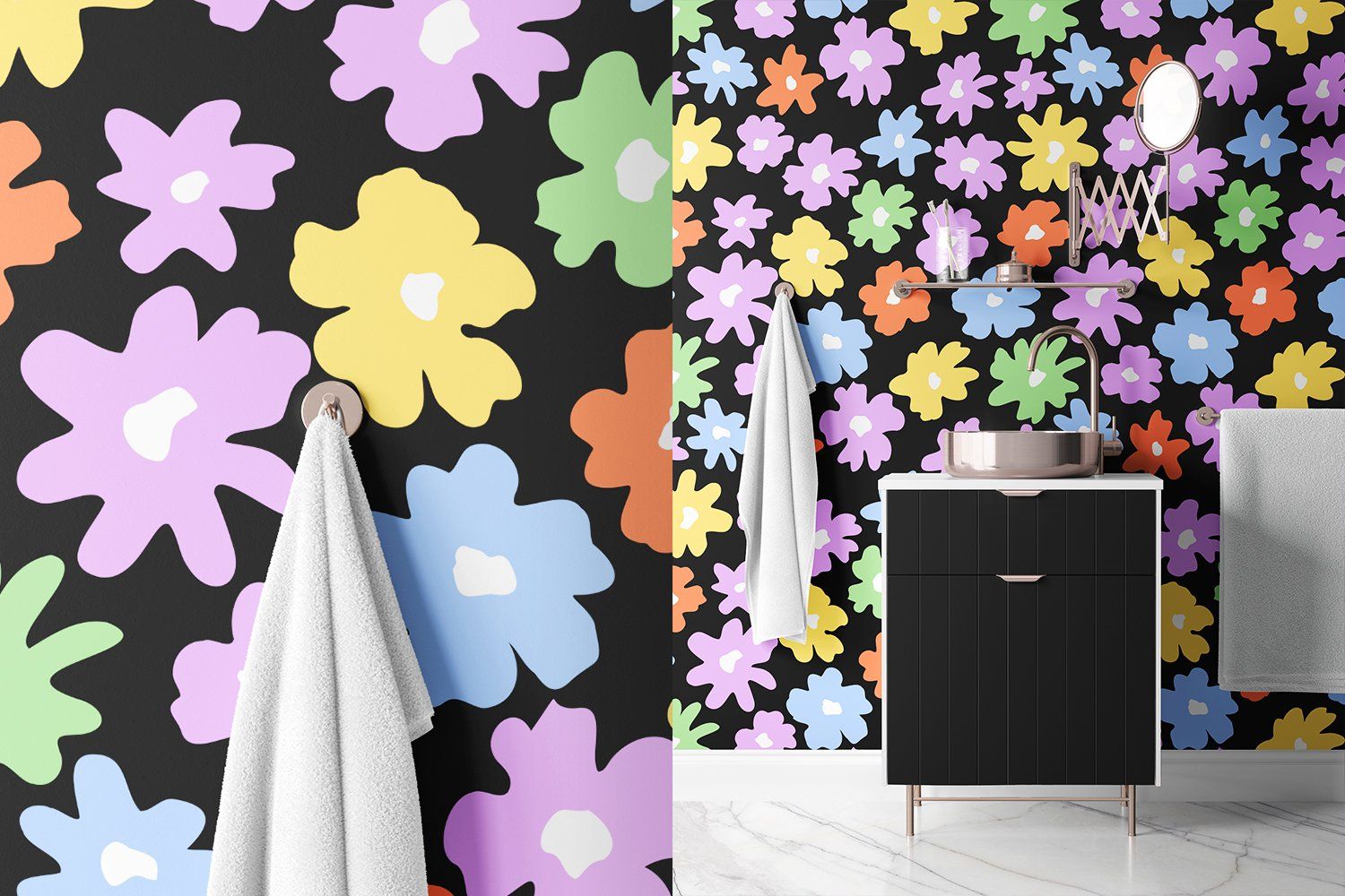 Groovy Flowers Seamless Pattern