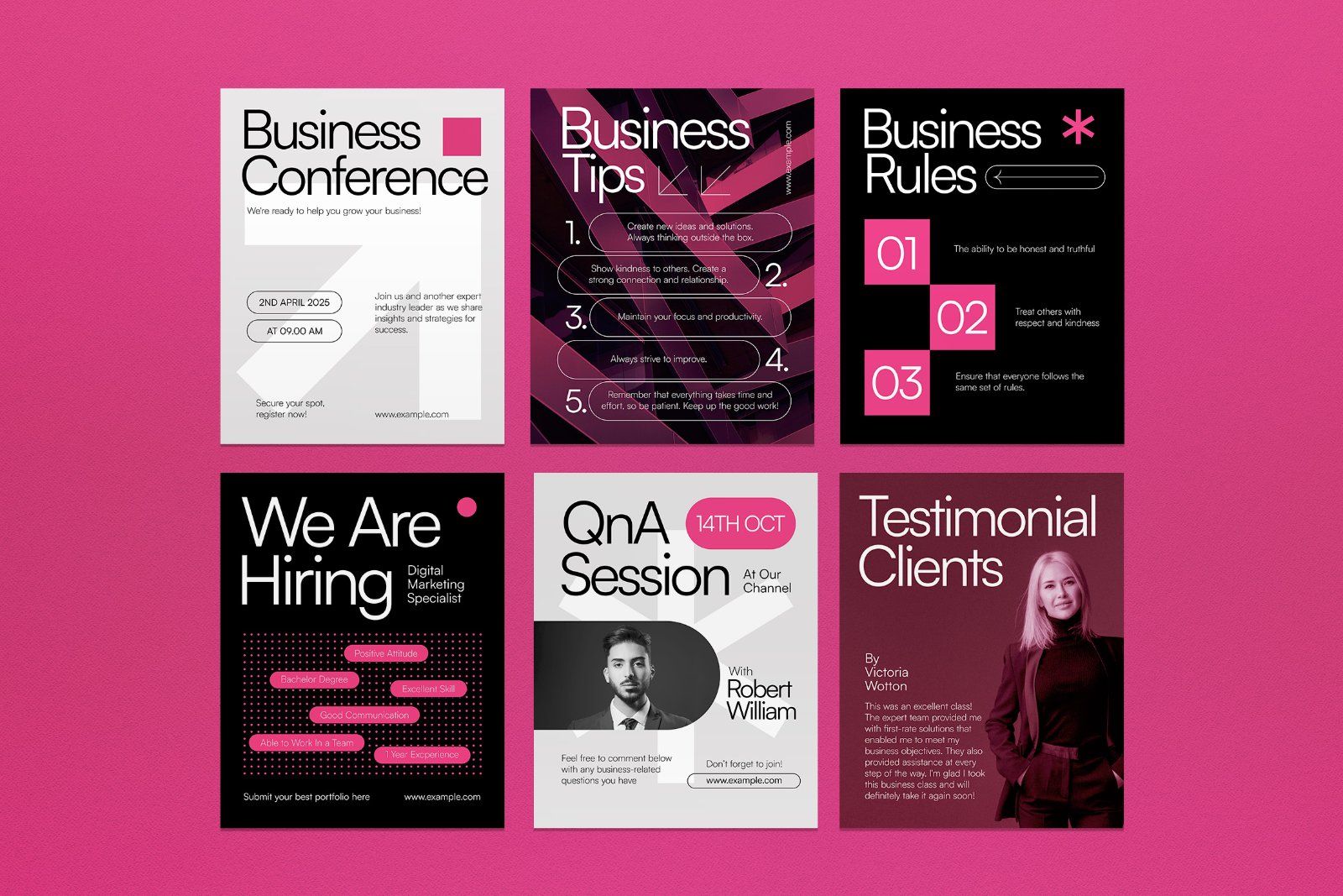 Black Utilitarian Instagram Set Business