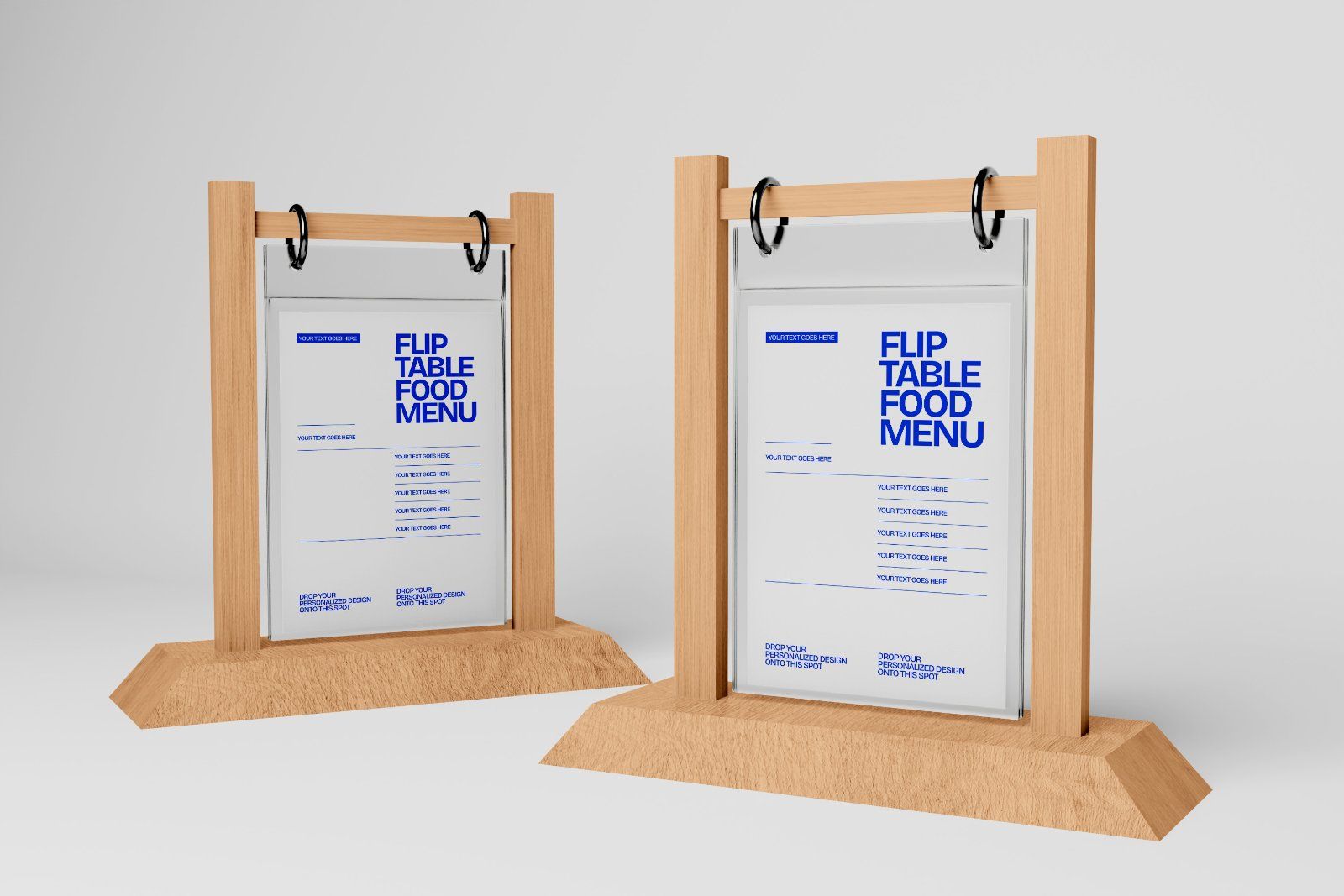 Flip Table Food Menu Mockup