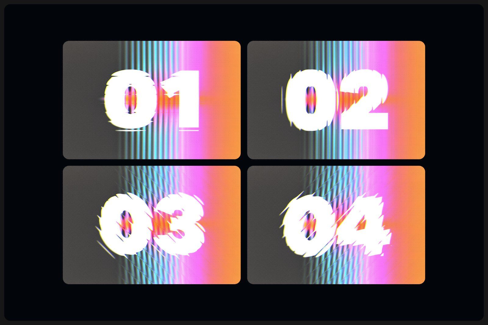 Ribbed Glass Text & Logos Effect