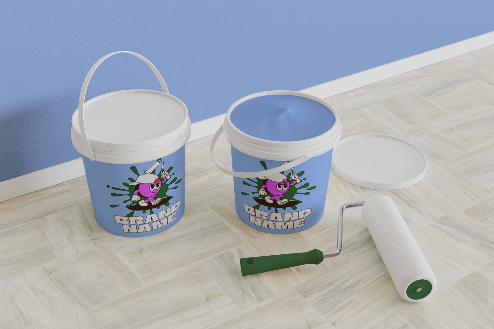 Plastic Bucket Mockup
