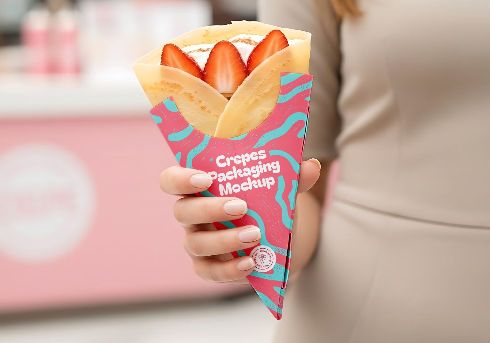 Premium Branding Crepes Mockup