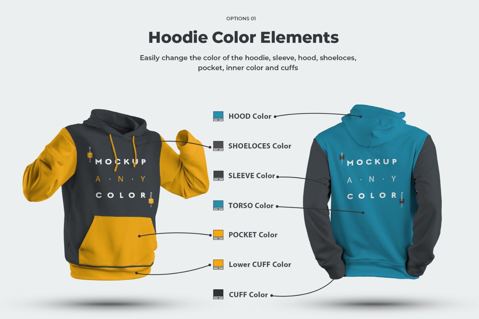 8 3D men mockups hooddie