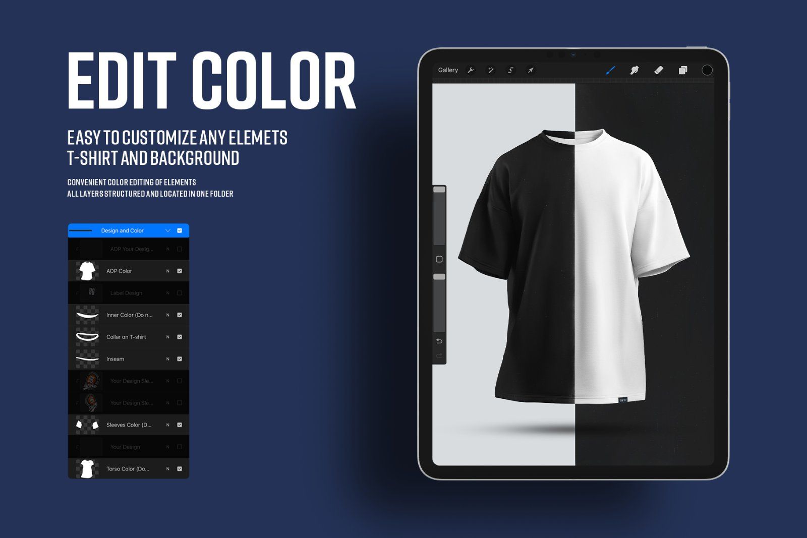 5 Mockups Oversize T-shirt for Procreate vol.2