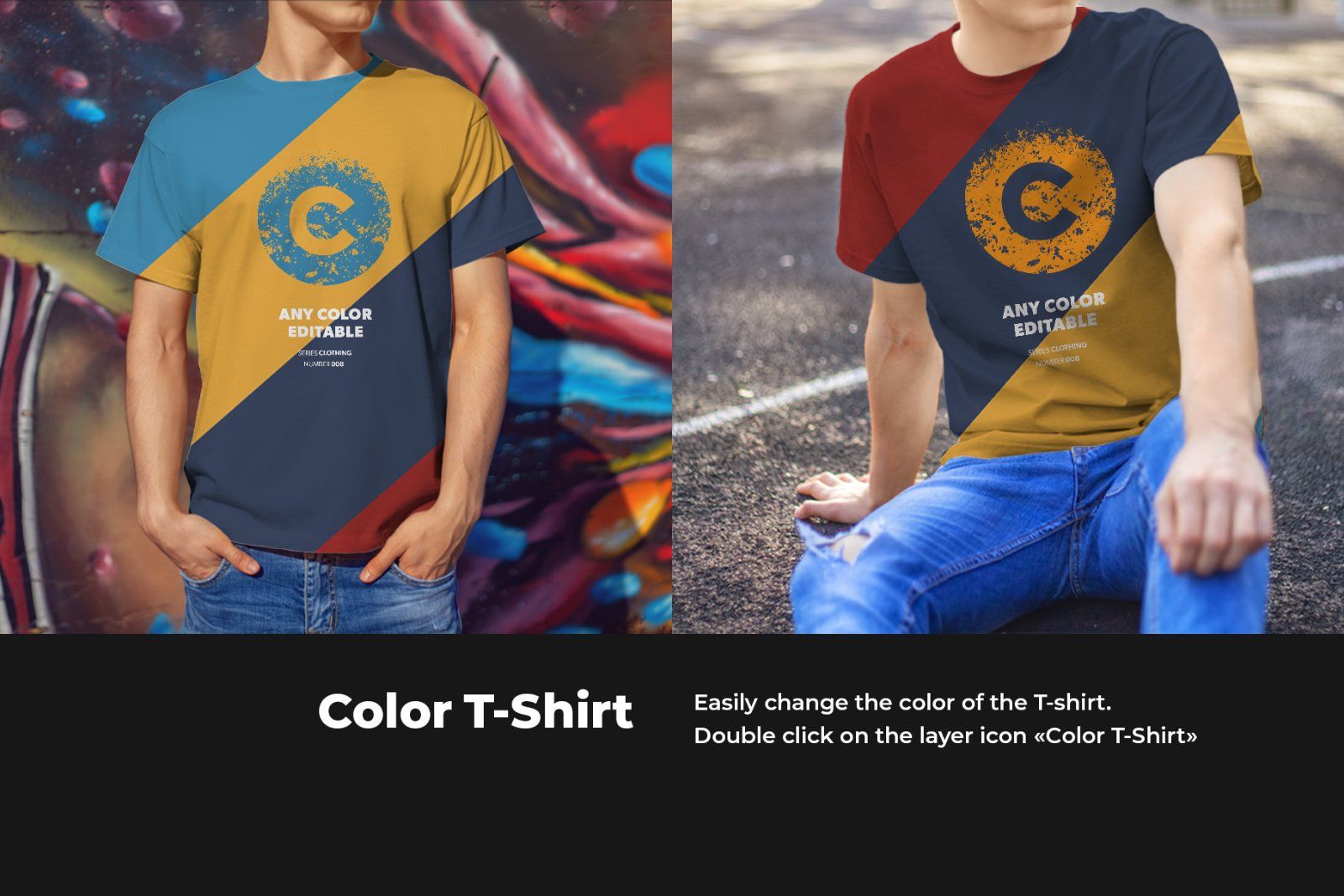 8 Mockups T-Shirts on the Man