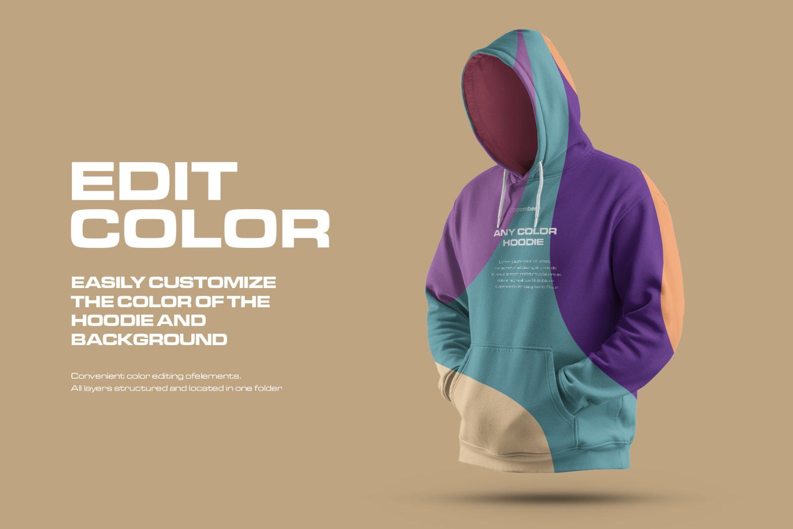 7 Mockups Oversize Hoodie in 3D Style