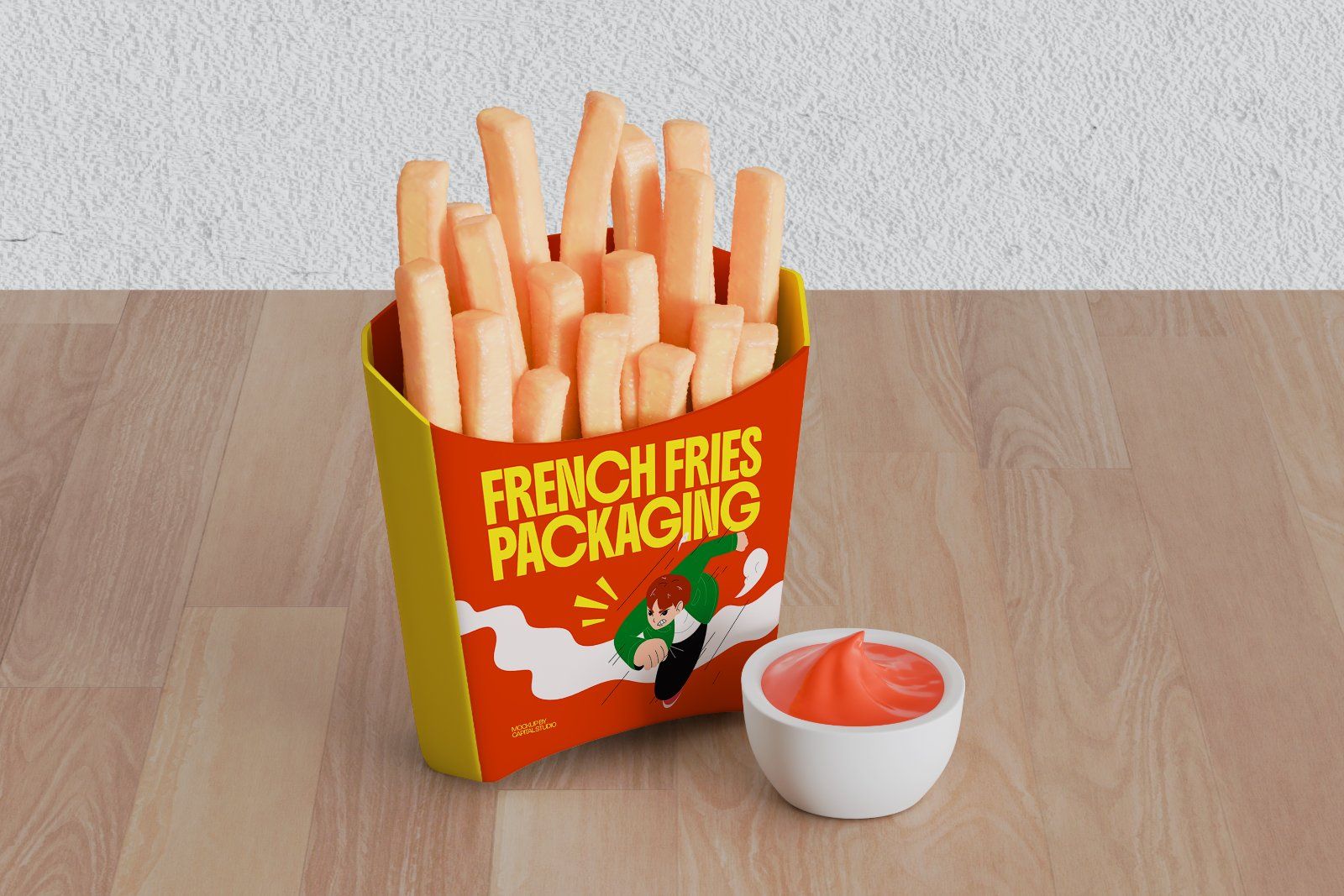 French Fries Packaging Mockup