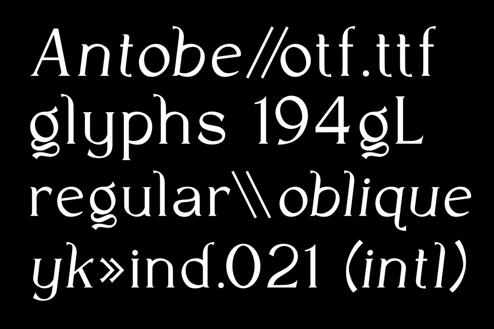 Antobe – Modern Serif