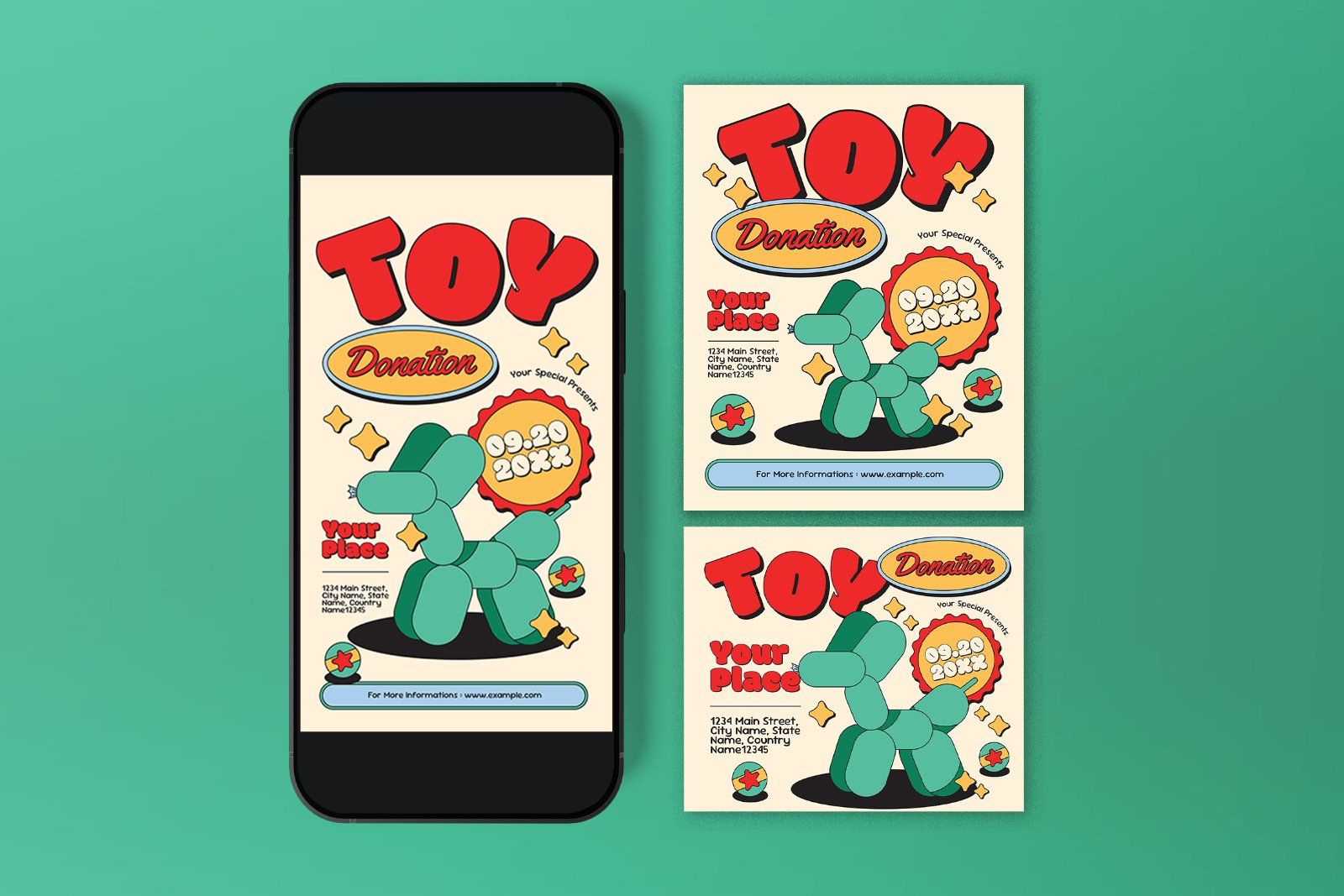 Toy Donation Flyer Set