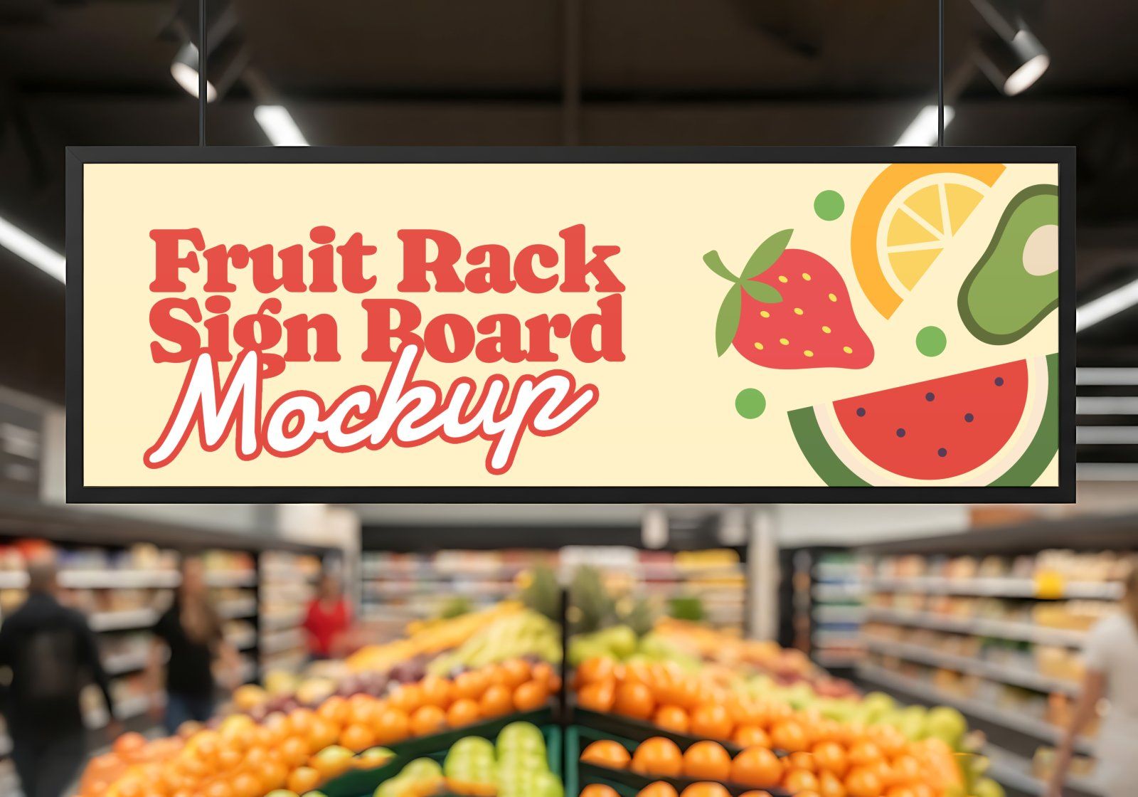 Fruit Market Mockup Kit – Juice Can, Plastic Bag, Price Tag, Cart, Uniform & More