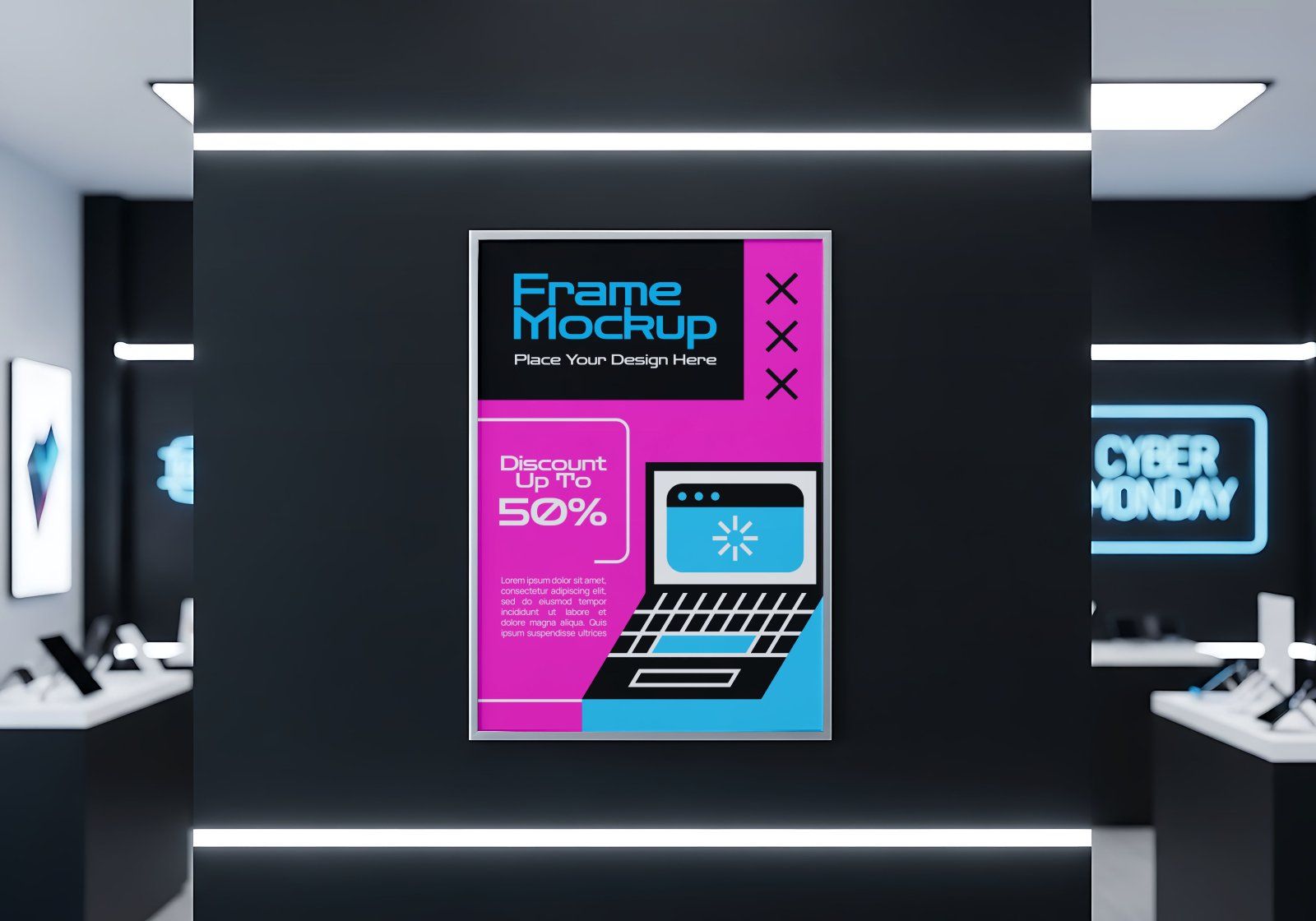 Premium Event Cyber Monday Mockup