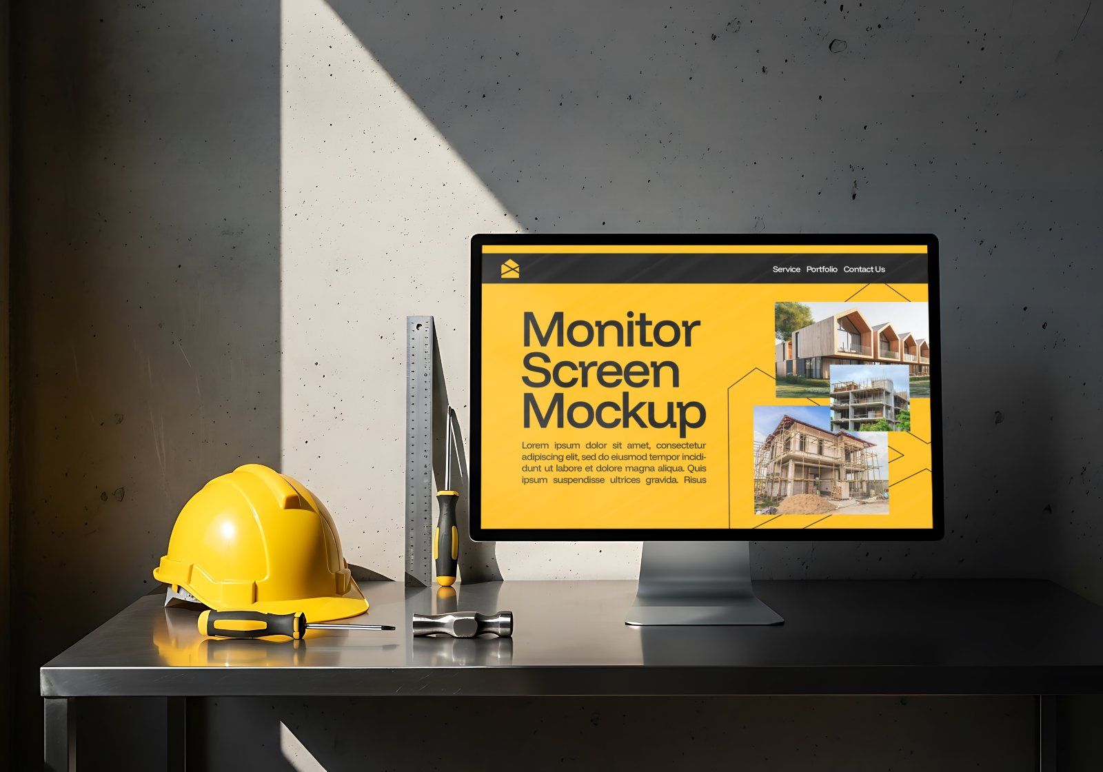 Consulting Architect Mockup Bundle – 15 PSD Templates for Construction & Industrial Branding