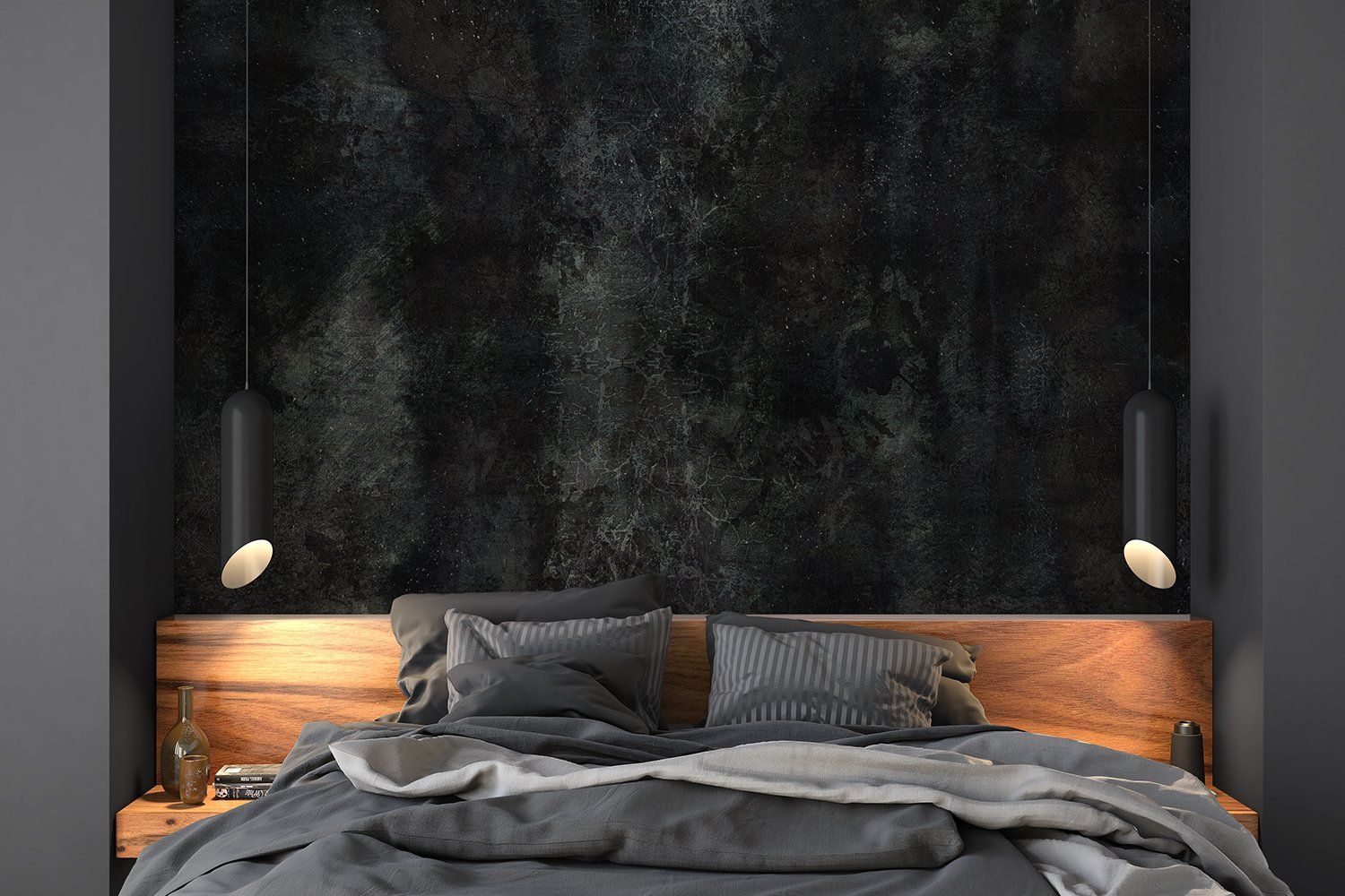 Black Concrete Seamless Pattern