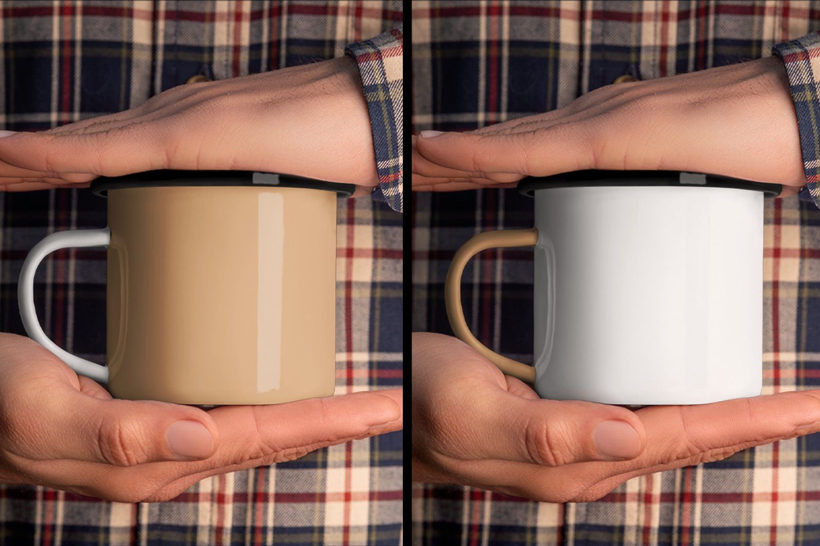 6 Outdoor Enamel Mug Mockup For Branding Presentation