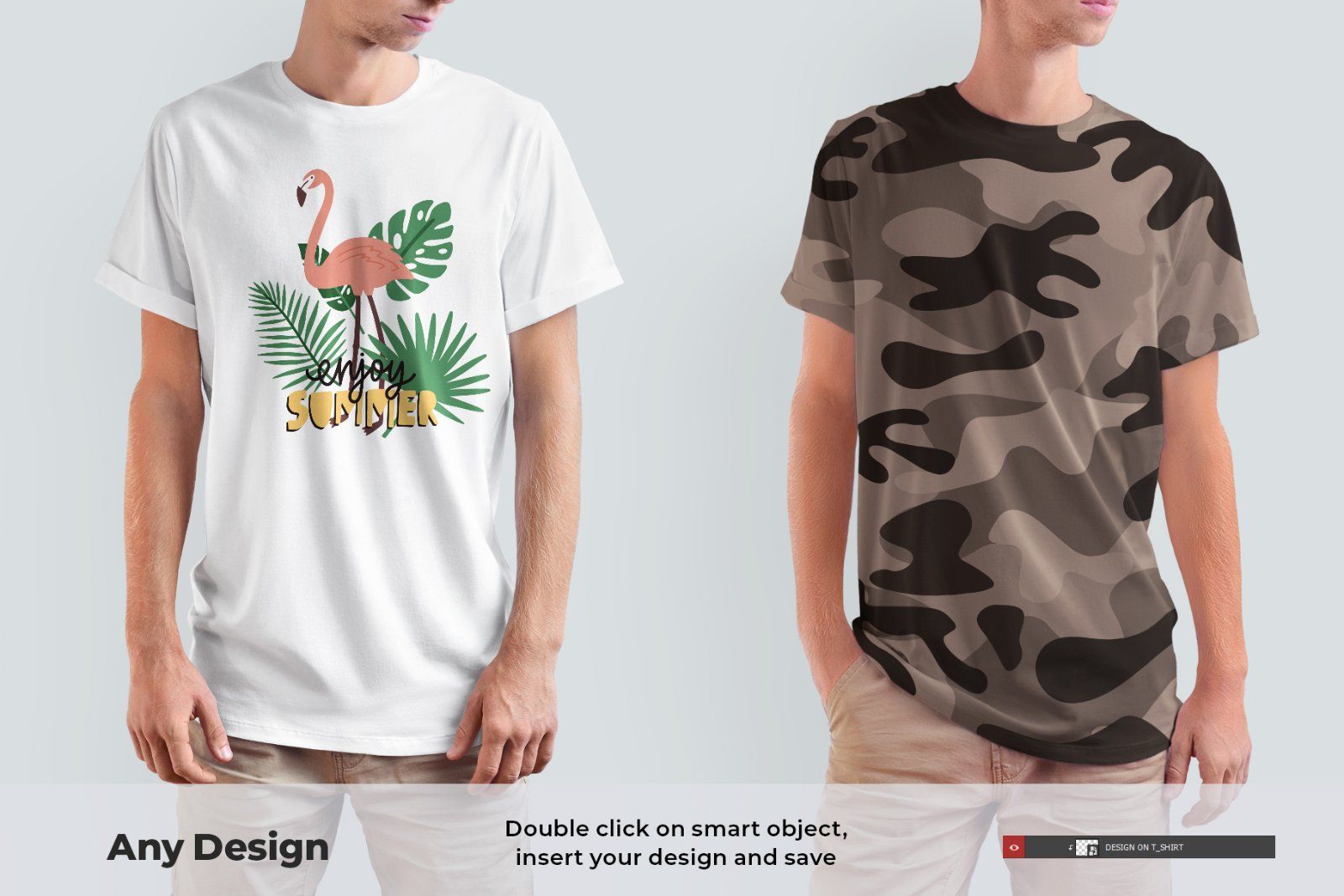 5 Mockups Long T-Shirts + 2 Mockups Packing Boxes