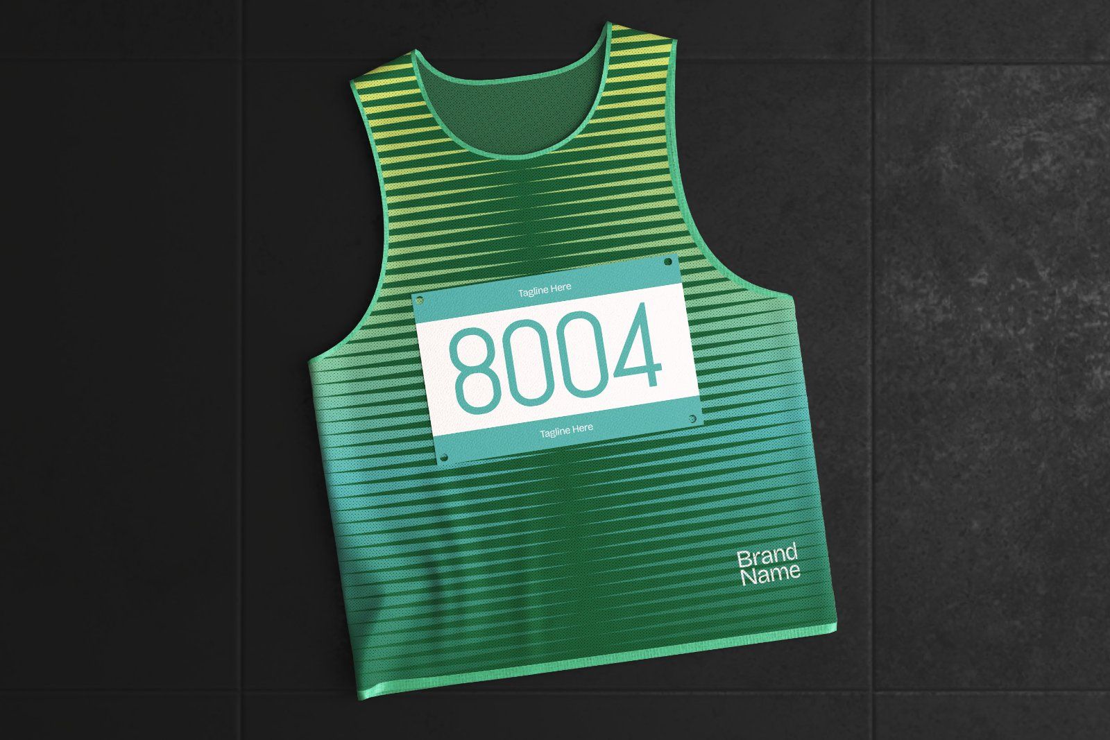 Bib Marathon On Jersey Mockup