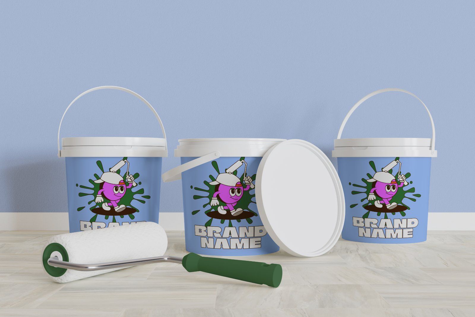 Plastic Bucket Mockup
