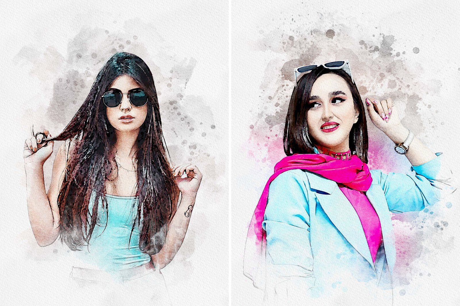 Painting Watercolor Splash Art