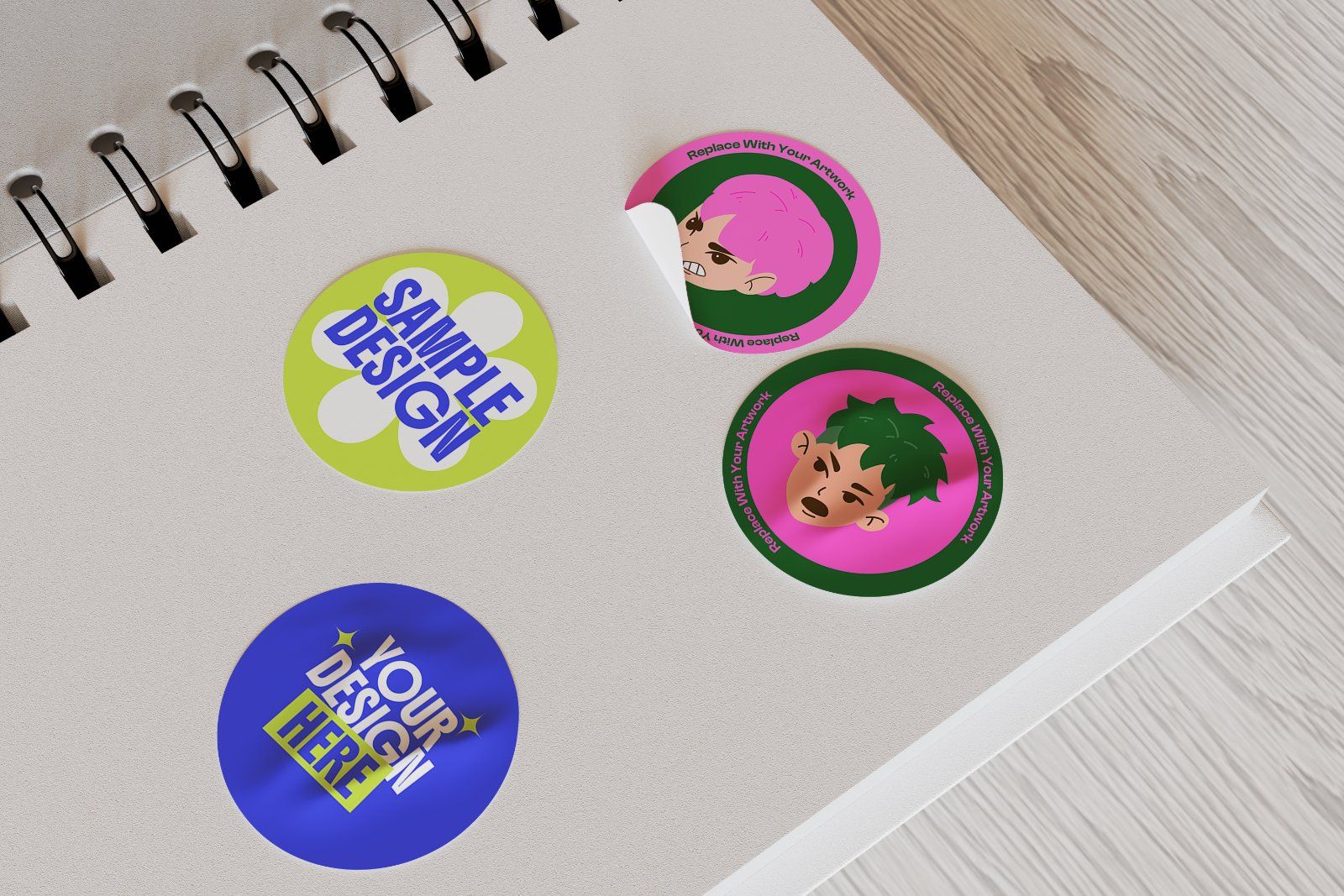 Sticker Book Mockup