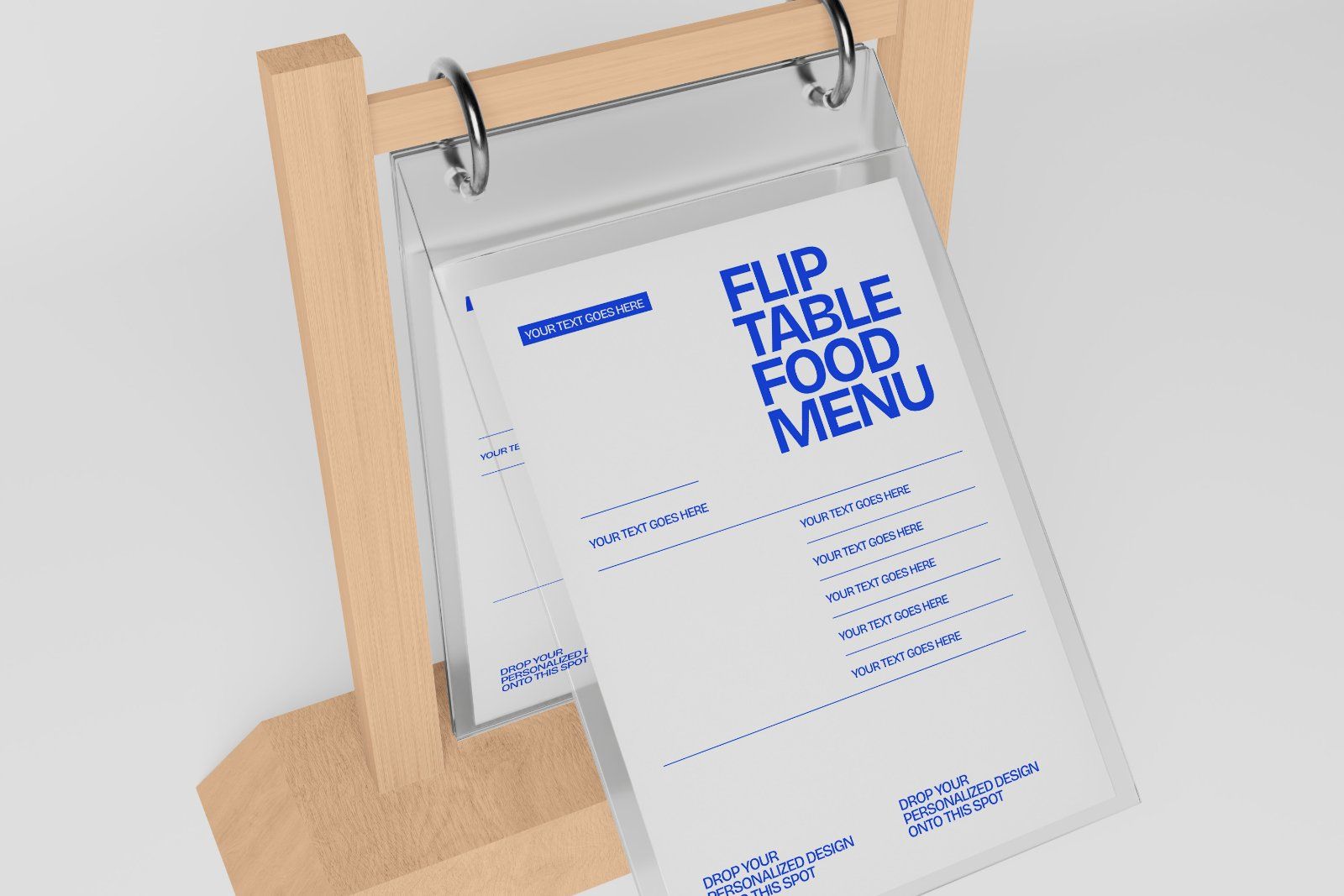 Flip Table Food Menu Mockup