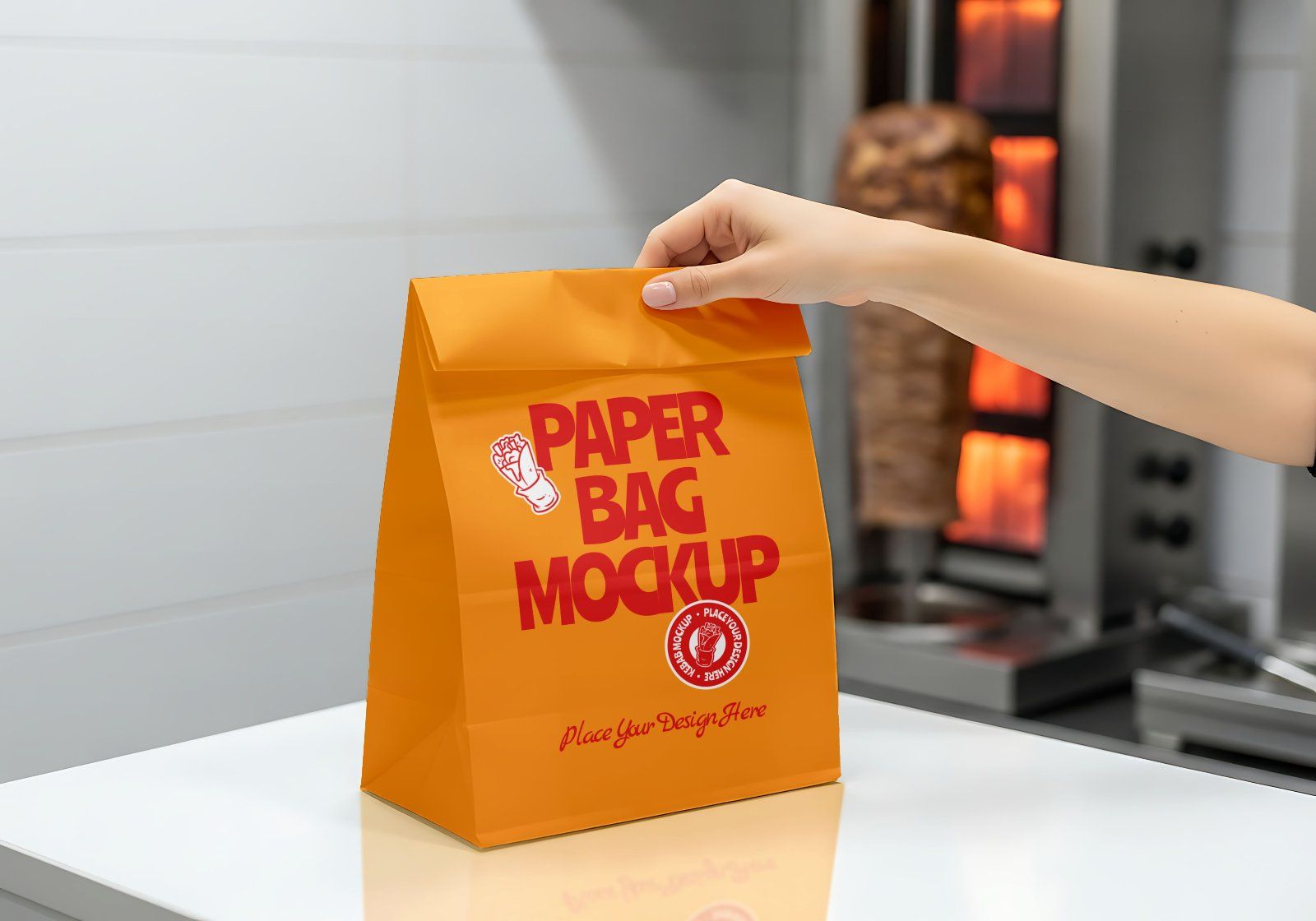 Premium Branding Kebab Mockup