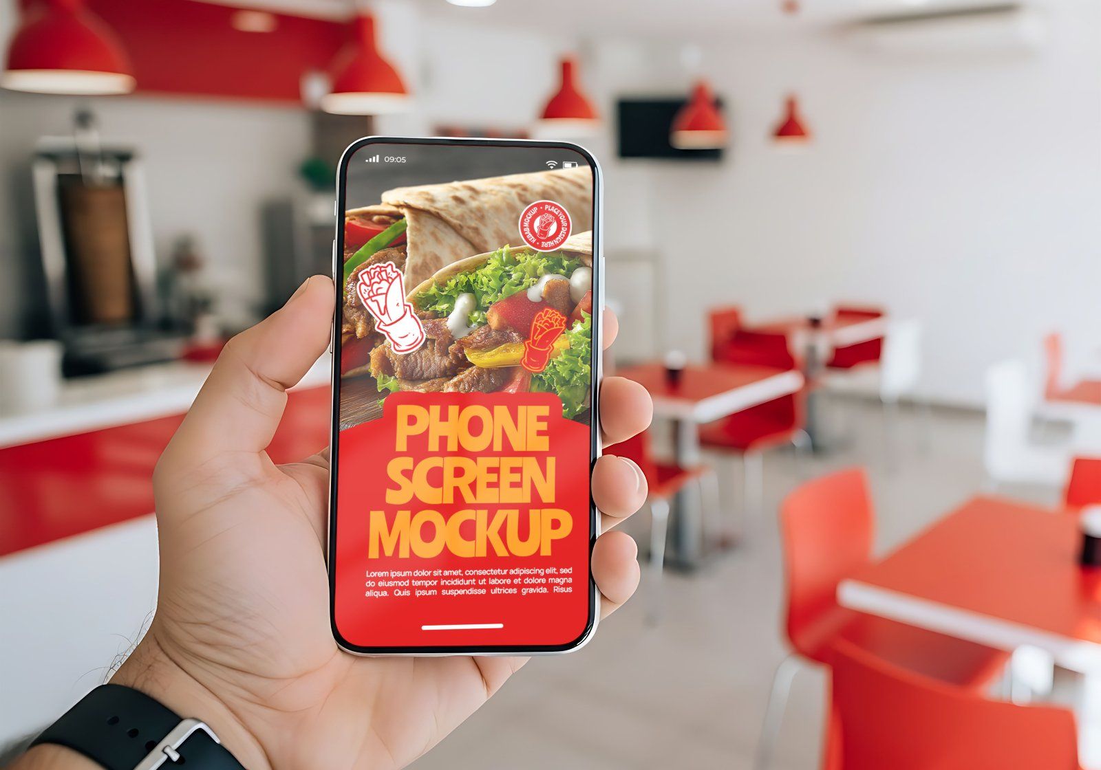 Premium Branding Kebab Mockup